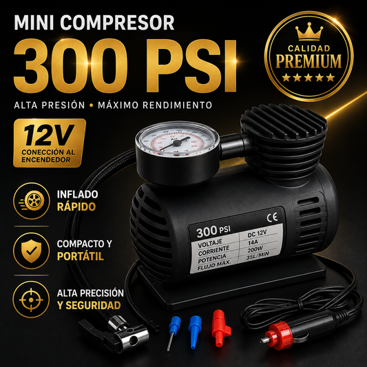 Mini Compresor de Aire para Llantas Auto