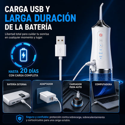 AquaLume™ — Limpieza Profunda Entre Dientes en Segundos