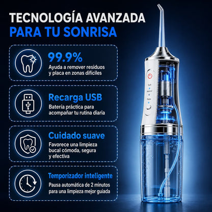 AquaLume™ — Limpieza Profunda Entre Dientes en Segundos
